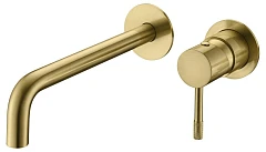 Смеситель Boheme Uno 465-MG для раковины скрытый монтаж золото матовое