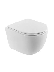 Подвесной унитаз BelBagno Compatto BB003CH-TOR/SC 35,5*49 с системой смыва Торнадо с крышкой-сиденьем микролифт