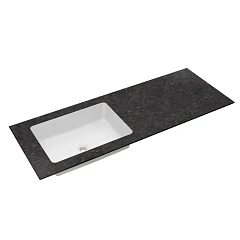 Мебельная раковина Vincea VWTB-4LX140VB-L 140*52 натуральный мрамор черный Versace L (приобретается в комплекте с тумбой)