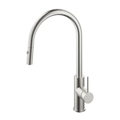 Смеситель Vincea City VKF-2C1BN для кухни с выдвижным изливом брашированный никель