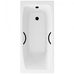 Чугунная ванна Delice Repos 150х70 с черными матовыми ручками