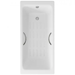 Чугунная ванна Delice Parallel 150х70 с ручками и антискользящим покрытием