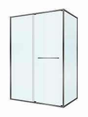 Душевой уголок Cezares Lux 140*100*195 профиль оружейная сталь без поддона
