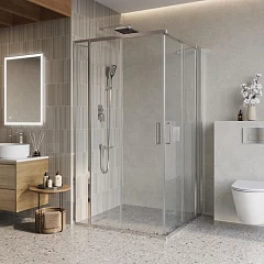 Душевой уголок BelBagno LUCE-A-22-100+30-C-Cr 130*130*195 без поддона