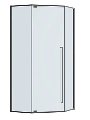 Душевой уголок Cezares Plane 90*90*195 пятиугольный, профиль оружейная сталь без поддона