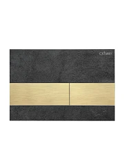 Клавиша смыва Cezares Lux LUX-PN-BORO черная керамическая плитка/брашированное золото