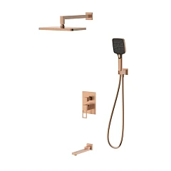 Душевой комплект DQ Dortmund DA1715633 с изливом брашированное розовое золото