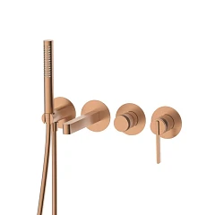 Смеситель DQ Bonn DA1704833 для ванны и душа скрытый монтаж брашированное розовое золото