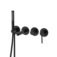 Смеситель DQ Bonn DA1704805 для ванны и душа скрытый монтаж черный матовый