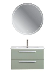 Комплект мебели Cezares Эко-Кер-Н/Eco-Cer-N 80 светло-зеленый матовый (раковина CZR-8095-80, ручки сатин)