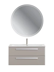 Комплект мебели Cezares Эко-Кер-Н/Eco-Cer-N 100 серо-бежевый матовый (раковина CZR-8073-100, ручки сатин)