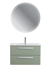 Комплект мебели Cezares Эко-Кер-Н/Eco-Cer-N 80 светло-зеленый матовый (раковина CZR-8073-80, ручки сатин)