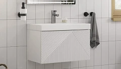 Тумба под раковину Velvex Edge 60 белая подвесная