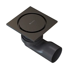 Душевой трап Knotlor Кор/Core SDSC100GM вороненая сталь