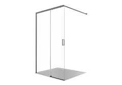 Душевая перегородка Aquatek Walk-in AQ.WISL.120.1GM 120*200 раздвижная с держателем L/R профиль оружейная сталь без поддона