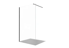 Душевая перегородка Aquatek Walk-in AQ.WI.100.1BL 100*200 с держателем L/R профиль черный матовый без поддона