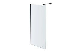 Душевая перегородка Aquatek Walk-in AQ WIW 11020BL 110*200 с держателем L/R профиль черный матовый без поддона