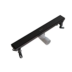 Душевой лоток Knotlor Терра/Terra 50 матовый черный