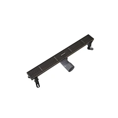 Душевой лоток Knotlor Шторм/Storm 50 вороненая сталь