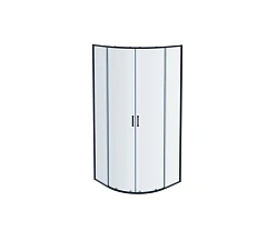 Душевой уголок Aquatek Ария 100*100*200 четверть круга, профиль черный матовый без поддона