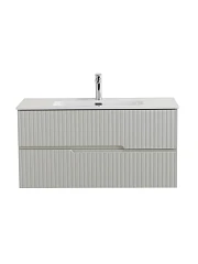 Тумба с раковиной Cezares Дуэт-Н/Duet-N 100 серая жемчужная (раковина CZR-8095-100)