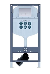 Система инсталляции Aquatek для унитазов Duos 50 113*53*10+звукоизоляционная прокладка клавиша хром