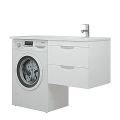 Тумба с раковиной Corozo Алиот 120 правая белый глянец подвесная