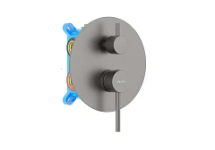 Смеситель Aquatek Европа AQ1347BGM для ванны и душа скрытый монтаж на 3 потребителя оружейная сталь