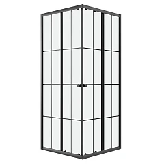Душевой уголок Niagara Eco NG-1008-14QKL 80х80х190 стекло клетка 4 мм, цвет профиля черный без поддона