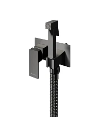 Гигиенический душ со смесителем Knotlor Туман/Mist FHS02S1GM скрытый монтаж вороненая сталь