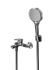 Смеситель Knotlor Слайд/Slide KN-82 для ванны и душа с душевыми аксессуарами хром