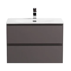 Тумба с раковиной BelBagno Крафт/Kraft 39 70 подвесная темно-серая матовая (раковина BB-8099-3-70)