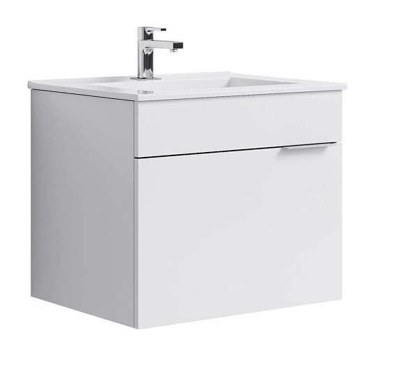 Тумба под раковину Aqwella Бриг 60 белый глянец подвесная