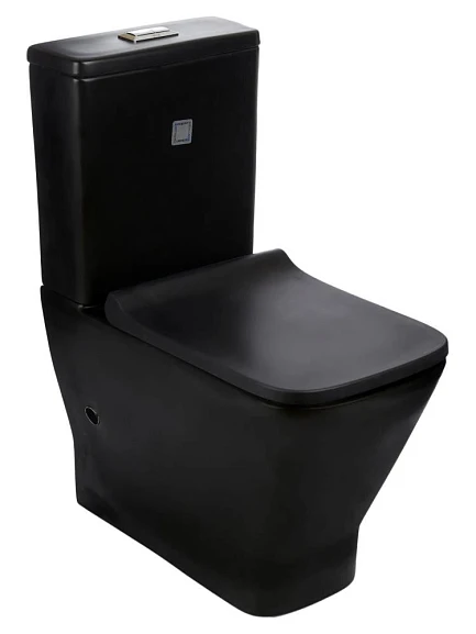 Унитаз-компакт WeltWasser Rotbach 001 MT-BL 34*60,5 черный матовый безободковый с крышкой-сиденьем микролифт Slim