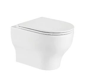 Подвесной унитаз WeltWasser Erlenbach 004 GL-WT 36*49 белый глянец безободковый с крышкой-сиденьем микролифт