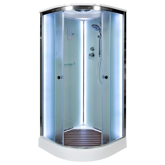 Душевая кабина Deto D01S 100х100х220 с контурной подсветкой