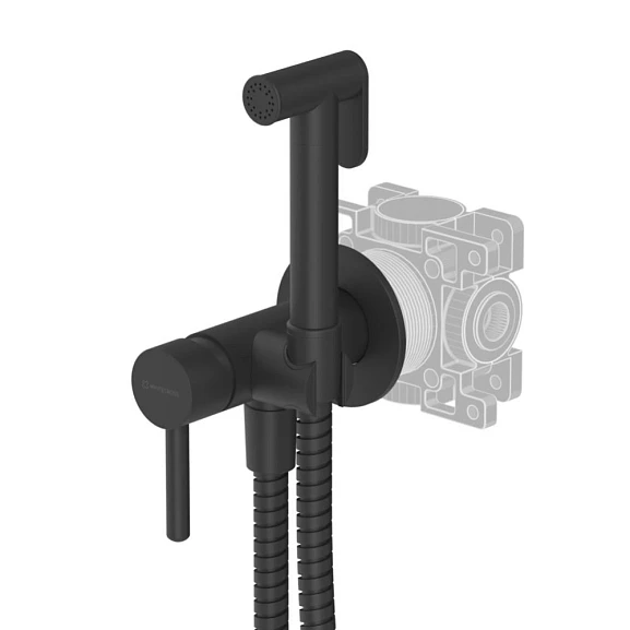 Гигиенический душ со смесителем Whitecross Y SYSYBI2BL скрытый монтаж черный матовый