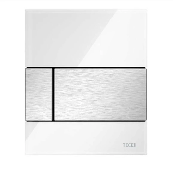 Клавиша смыва Tece Square Urinal для писсуара белая/сатин