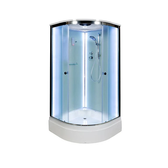 Душевая кабина Deto D279S 90х90х220 с контурной  подсветкой