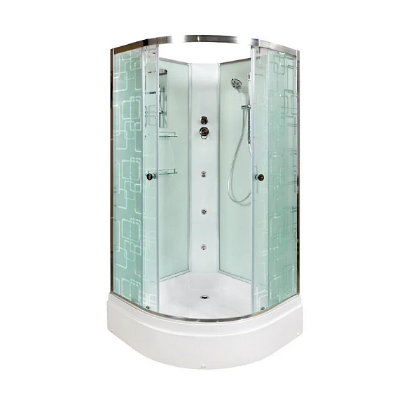 Душевая кабина Deto EM2790 90х90х210 с гидромассажем без крыши