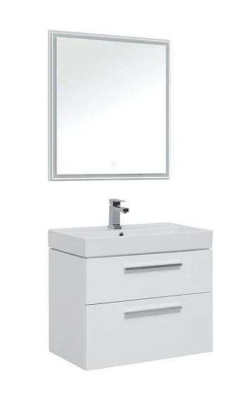 Комплект мебели Aquanet Nova 75 белый глянец (ручки дополнительно на выбор)