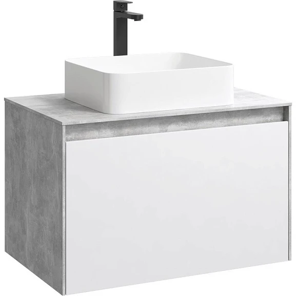 Корпус тумбы под раковину Aqwella 5 stars Mobi 80 бетон светлый