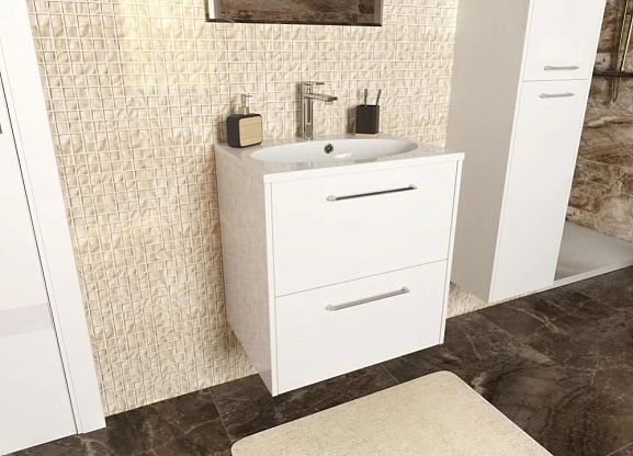 Тумба с раковиной Эстет Vegas 60 белая/на выбор