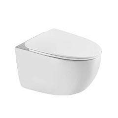 Подвесной унитаз DQ Grimm DT1386516 39*56 безободковый Торнадо с крышкой-сиденьем микролифт