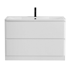 Тумба с раковиной BelBagno Albano 120 Bianco Lucido напольная (с белой раковиной)