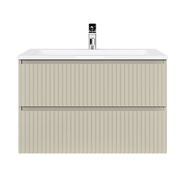 Тумба с раковиной Raval Coste 80 подвесная светло-коричневая