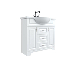 Тумба под раковину 1Marka Прованс New 80Н 2в.я. 2д. Белый глянец