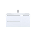 Тумба с раковиной Iddis Edifice 100 белый глянец подвесная