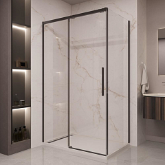 Душевой уголок Vincea Stella 140*90 профиль черный матовый без поддона