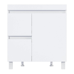 Тумба с раковиной 1Marka Cube 75Н белый глянец